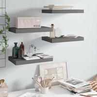 IDIMEX Etagère REGALE rangement sur pied ou étagère murale avec 3  tablettes, en pin massif naturel et lasuré gris pas cher 