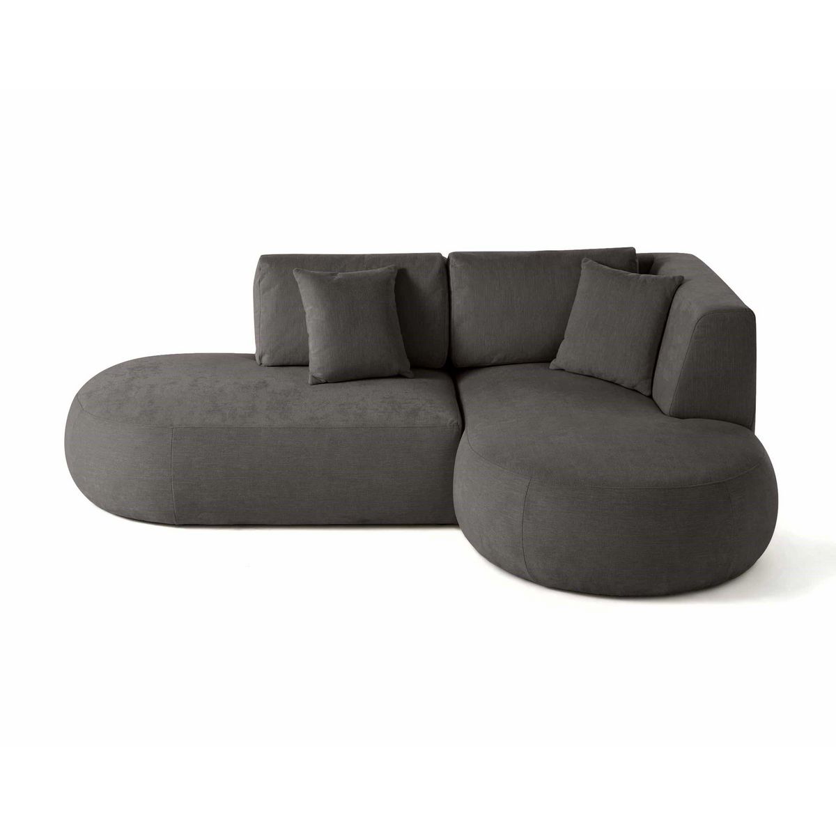 LISA DESIGN Santorini - canapé modulable d'angle droit - 4 places - en tissu texturé