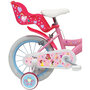 Voir la diapositive 2 : Disney Princesse Vélo enfant - Modème 14'' Princesse de Disney pour enfant de 95/110 cm avec stabilisateurs - Panier avant - Porte poupée arrière - 2 freins