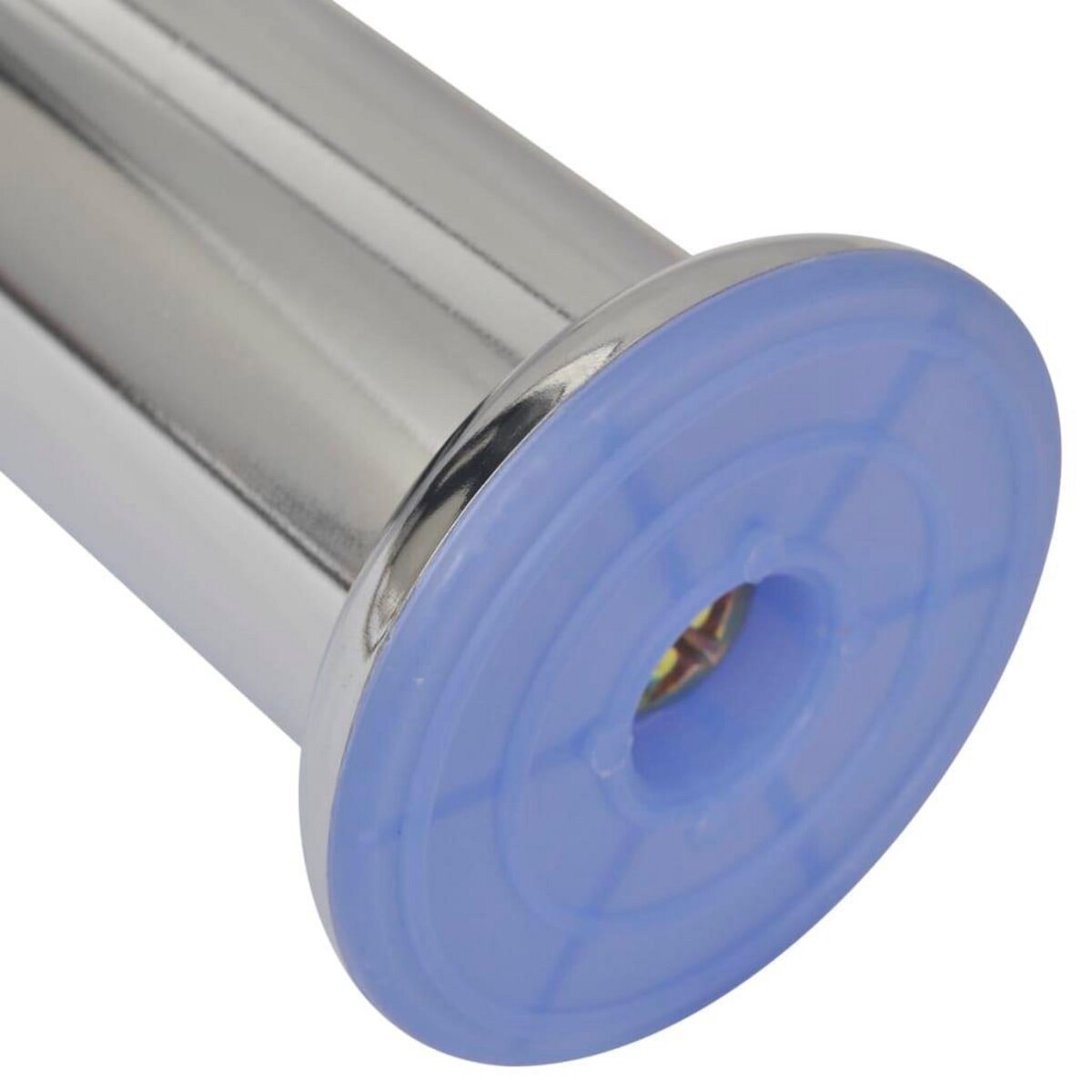 VIDAXL 4 pieds ronds de canape en Nickel brosse 120 mm