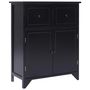Voir la diapositive 1 : VIDAXL Armoire laterale Noir 60x30x75 cm Bois de Paulownia