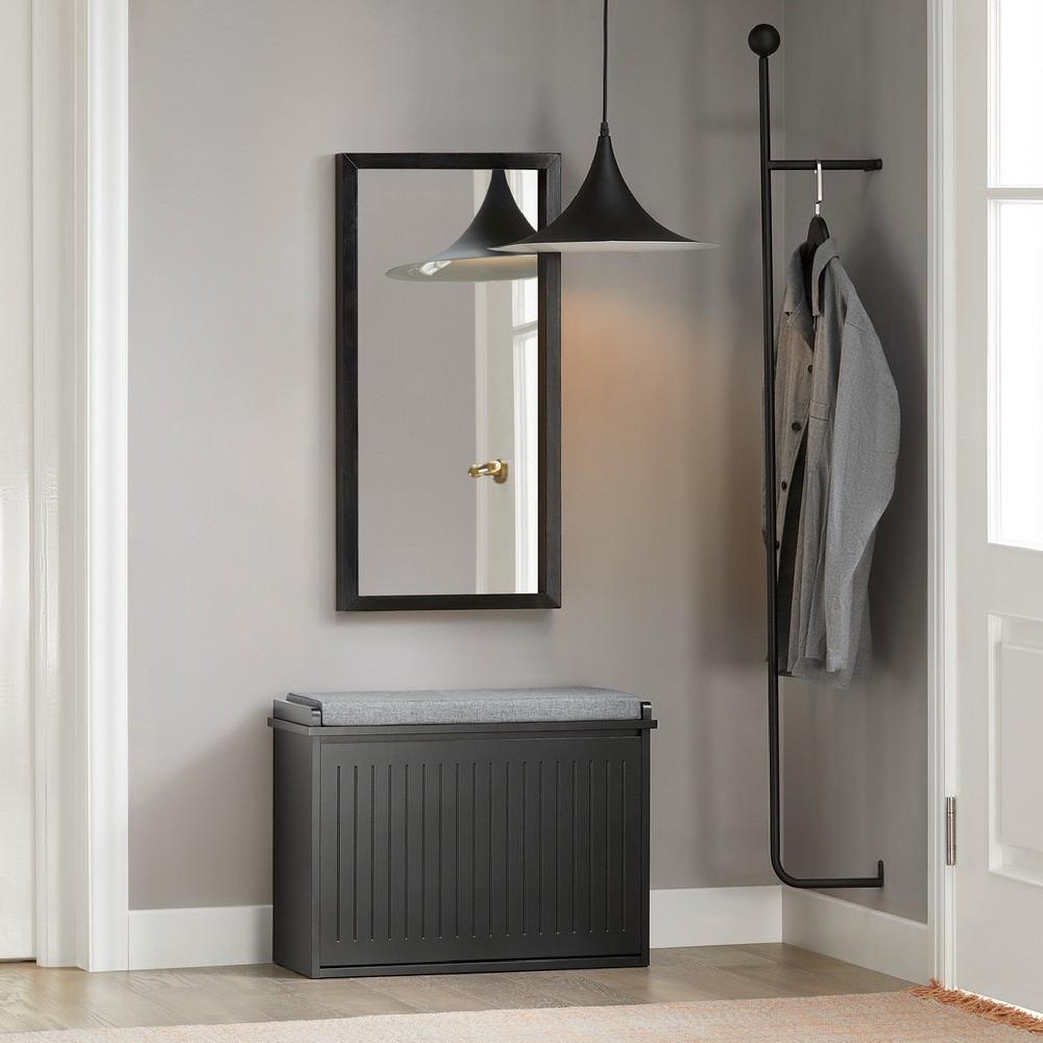 Voir la diapositive 2 : SOBUY SoBuy - Banc de rangement à chaussures avec une porte - Moderne - FSR98