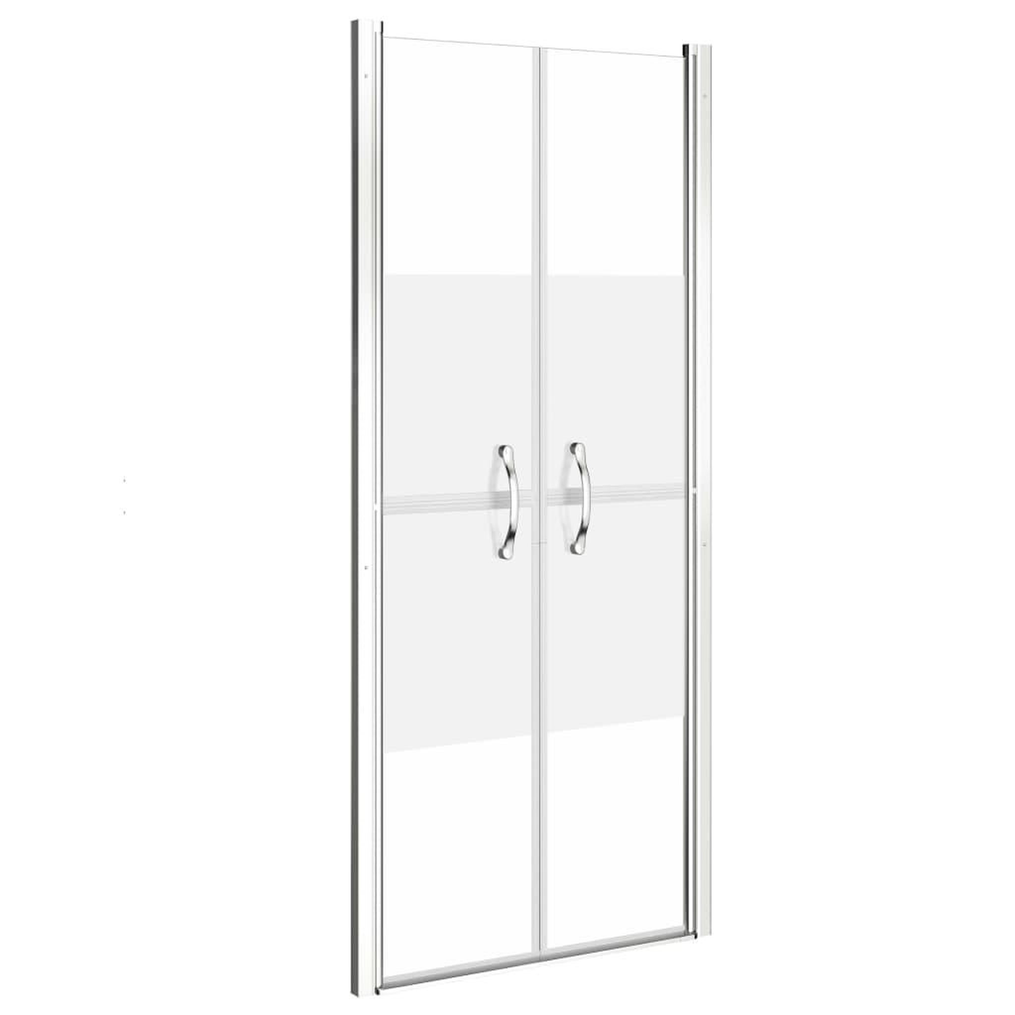 Voir la diapositive 2 : VIDAXL Porte de douche ESG demi-depoli 91x190 cm