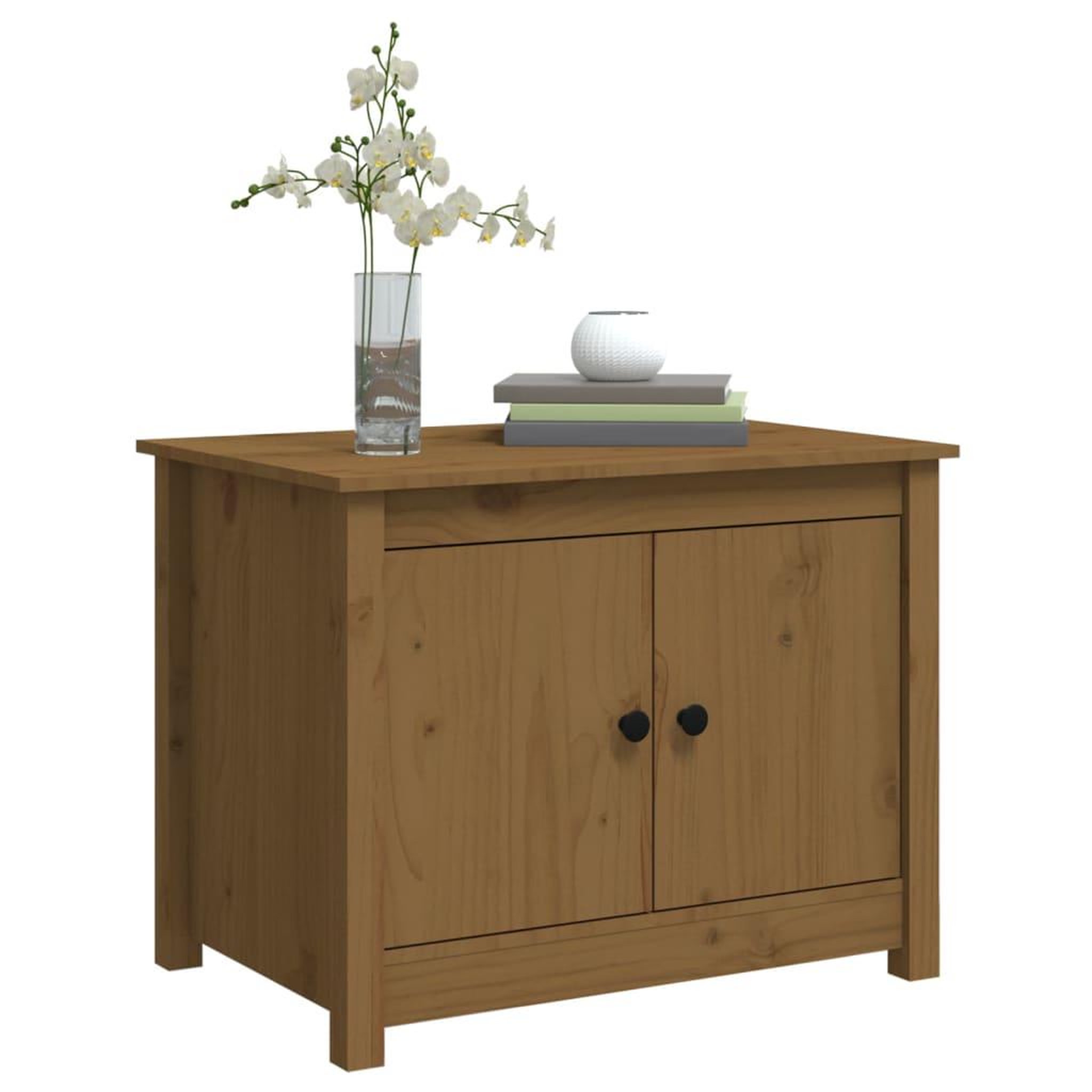 Voir la diapositive 4 : VIDAXL Table basse Marron miel 71x49x55 cm Bois massif de pin