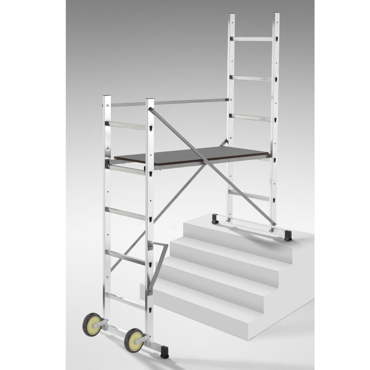 HAILO Echafaudage roulant d'escalier 3m en aluminium - HOBBYSTEP H3