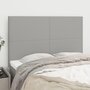 Voir la diapositive 1 : VIDAXL Tetes de lit 4 pcs Gris clair 72x5x78/88 cm Tissu