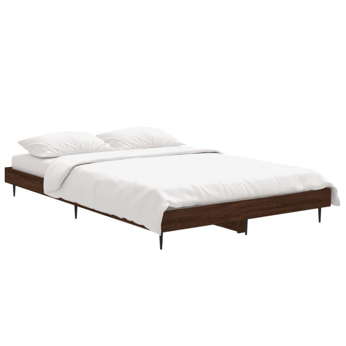VIDAXL Cadre de lit sans matelas chene marron 120x190 cm