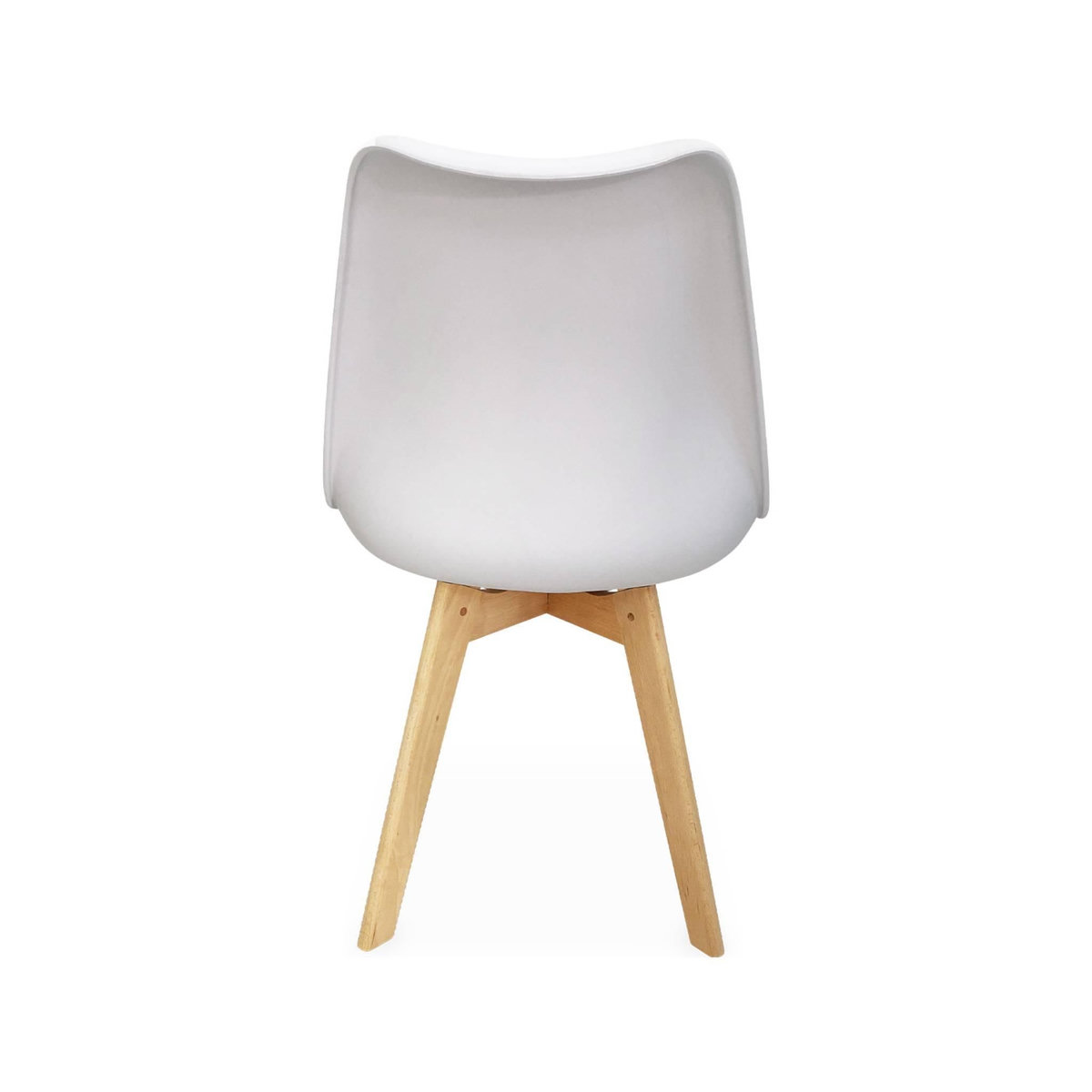 SWEEEK Lot de 4 chaises scandinaves. pieds bois de hêtre. chaises 1 place. blancs