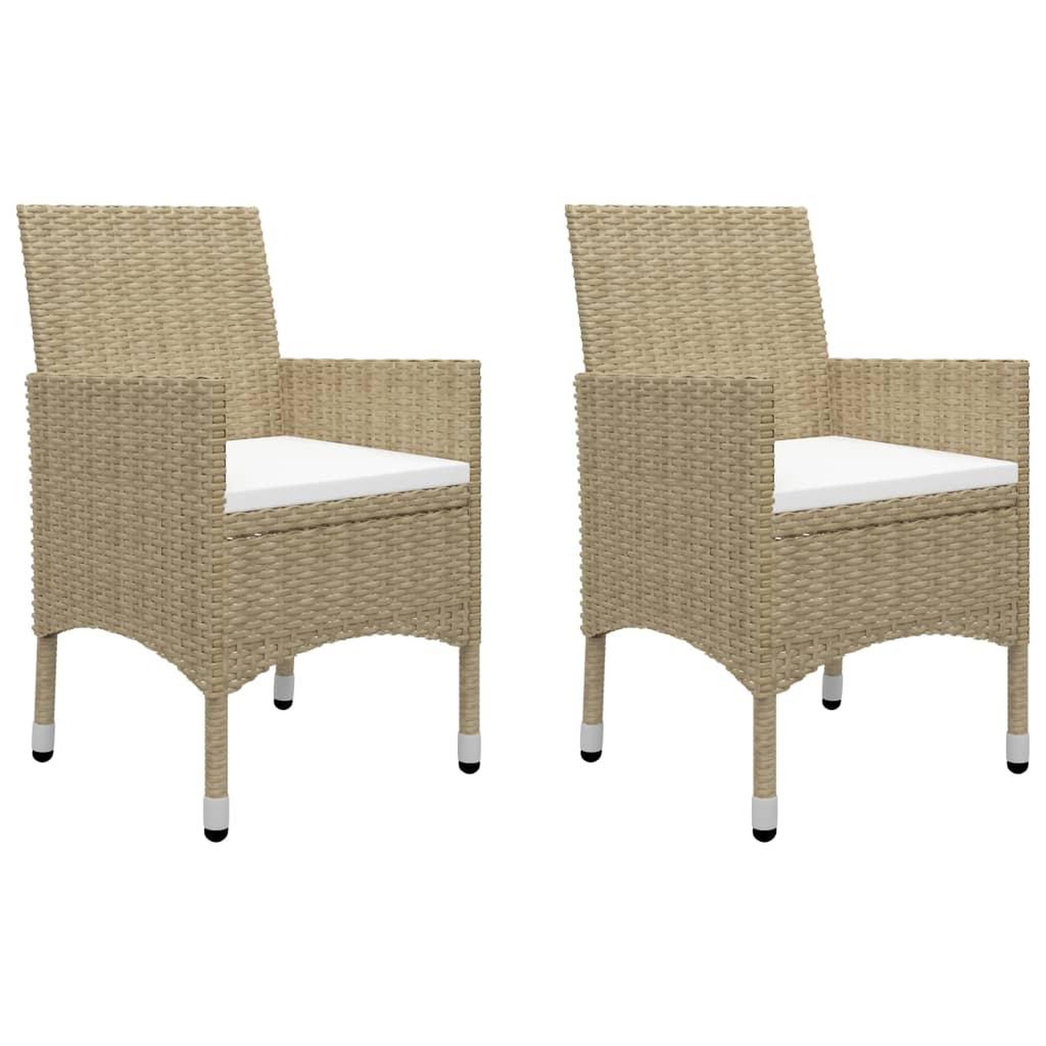Voir la diapositive 2 : VIDAXL Ensemble a manger de jardin 5 pcs Beige