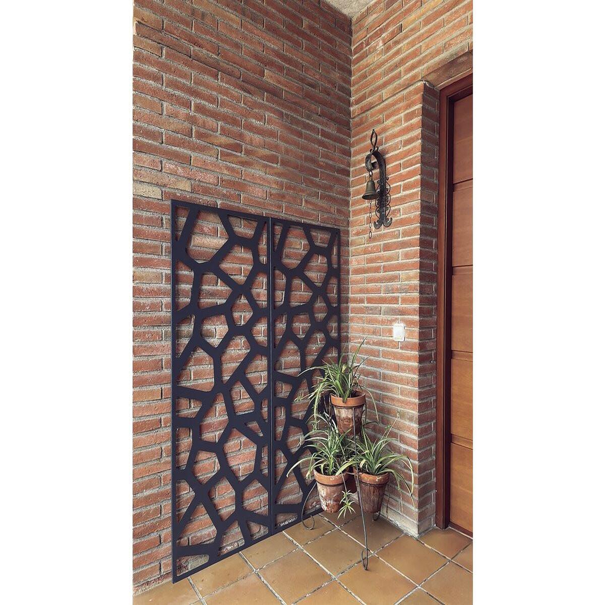 Voir la diapositive 2 : Nortene Panneau en métal Deco Panel ardoise - 0,60 x 1,50 m- pose murale ou sur sol meuble