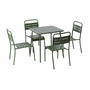 Voir la diapositive 6 : CONCEPT USINE Table carrée 4 places 70x70cm vert BERGAME