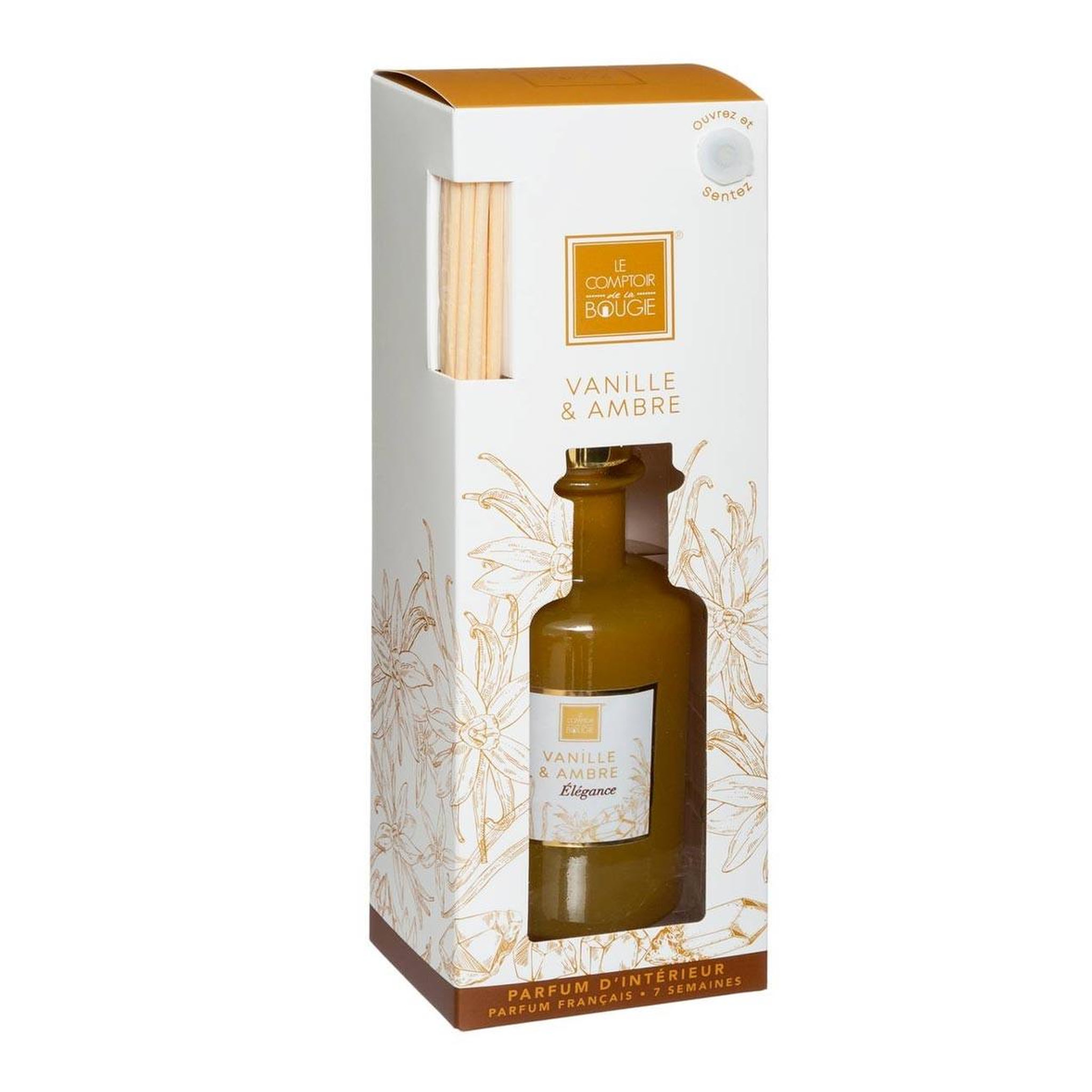 Voir la diapositive 2 : COMPTOIR DE LA BOUGIE Diffuseur de parfum  mael  200ml vanille ambrée