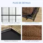 PAWHUT Cage de transport pliante pour chien poignée, plateau amovible, coussin fourni 76 x 53 x 57 cm noir