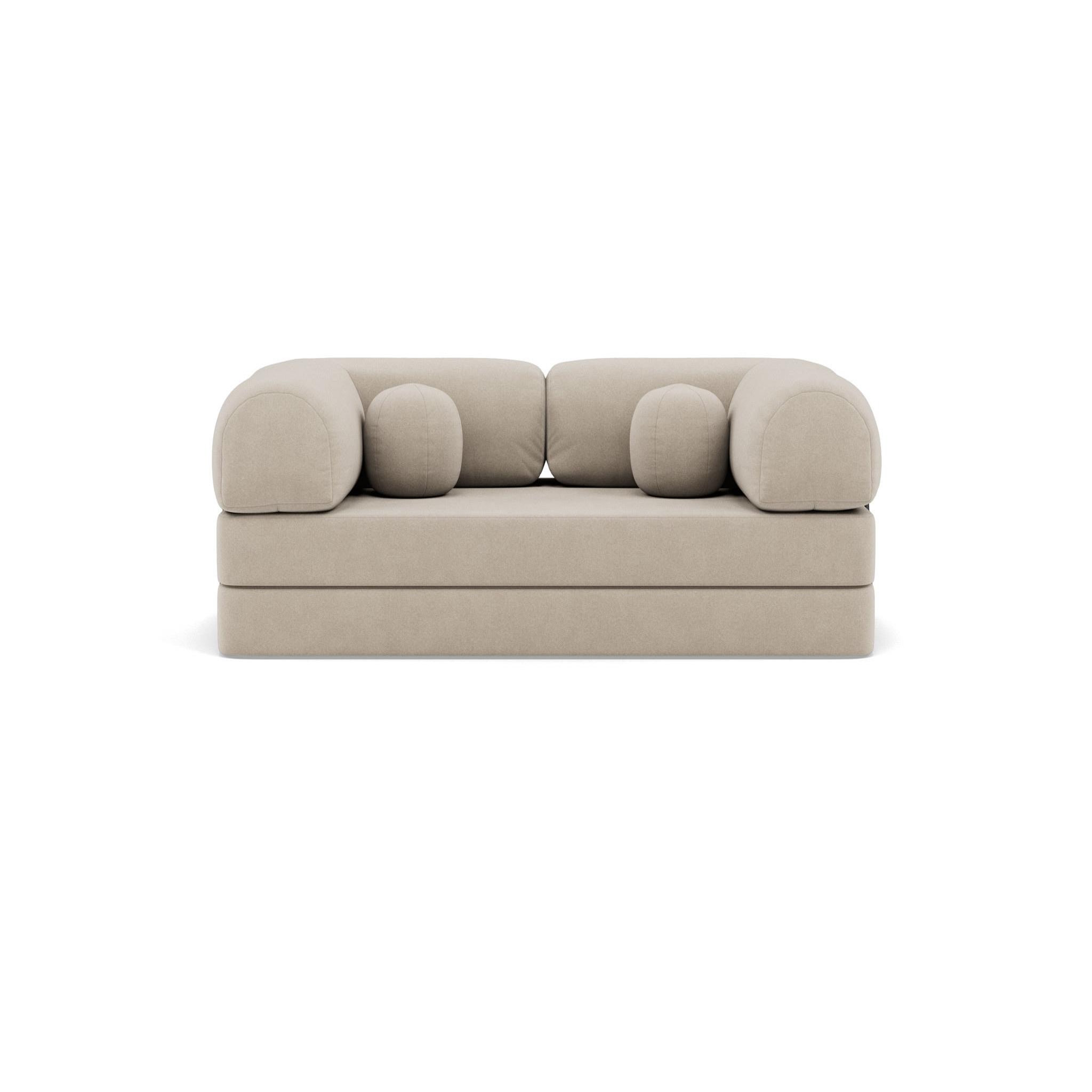 Voir la diapositive 1 : BEST MOBILIER Nebula - canapé 3 places convertible en velours texturé