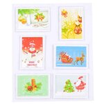 Paris Prix Stickers de Noël  6 Timbres  10x12cm Multicolore