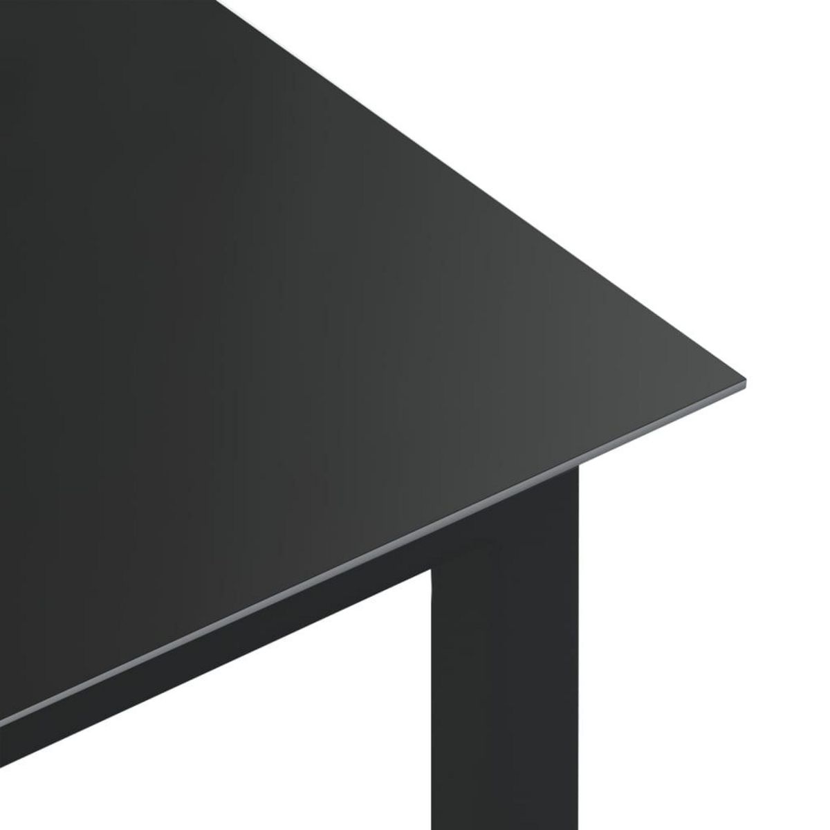 VIDAXL Table de jardin Noir 80x80x74 cm Aluminium et verre