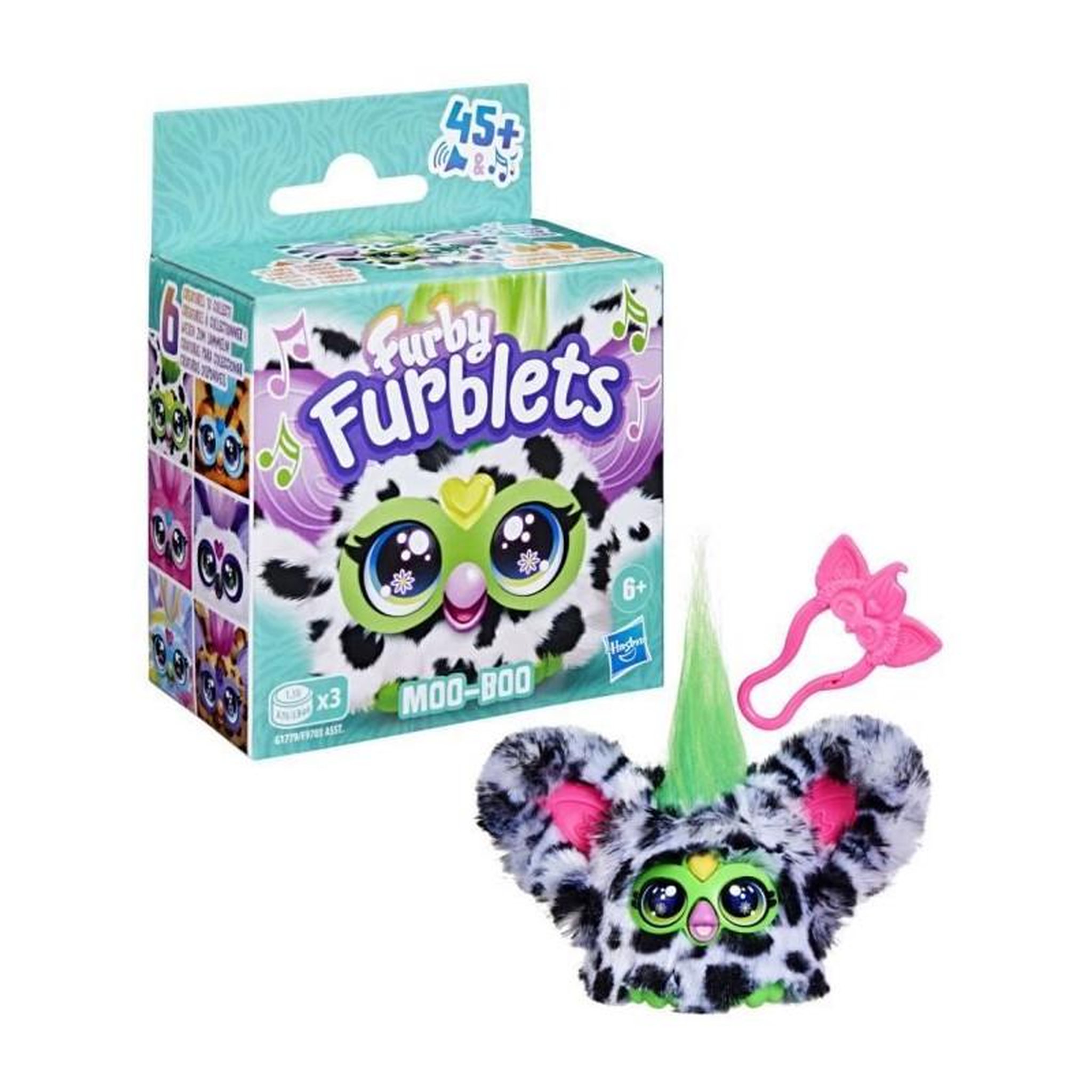 Voir la diapositive 2 : HASBRO Furby Furblets Moo-Boo, Mini peluche électronique pour filles et garçons, plus de 45 sons, a partir de 6 ans, série 4, Hasbro