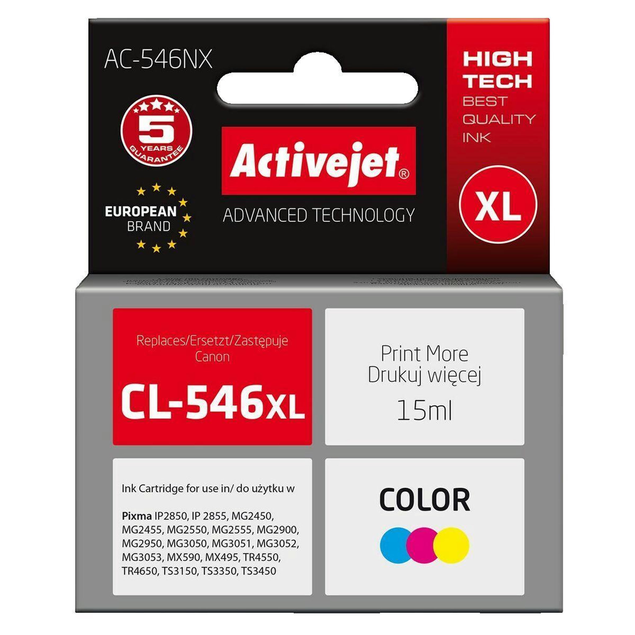 ActiveJet Cartouche d'encre Activejet AC-546NX multi-couleurs
