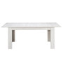 Voir la diapositive 3 : HomeStyle4U Table à Manger Extensible Moderne 160x90 cm Blanche pour 8 Personnes