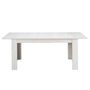 Voir la diapositive 3 : HomeStyle4U Table à Manger Extensible Moderne 160x90 cm Blanche pour 8 Personnes