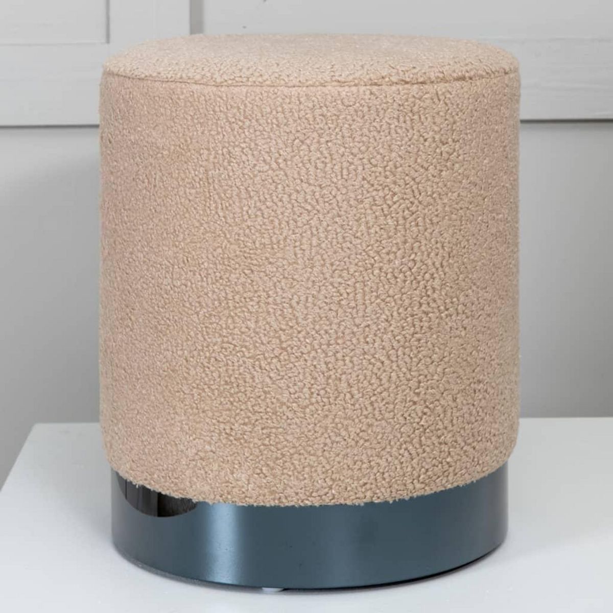 Venture Home Venture Home Pouf Benji 35x35x42,5 cm Teddy Beige et noir