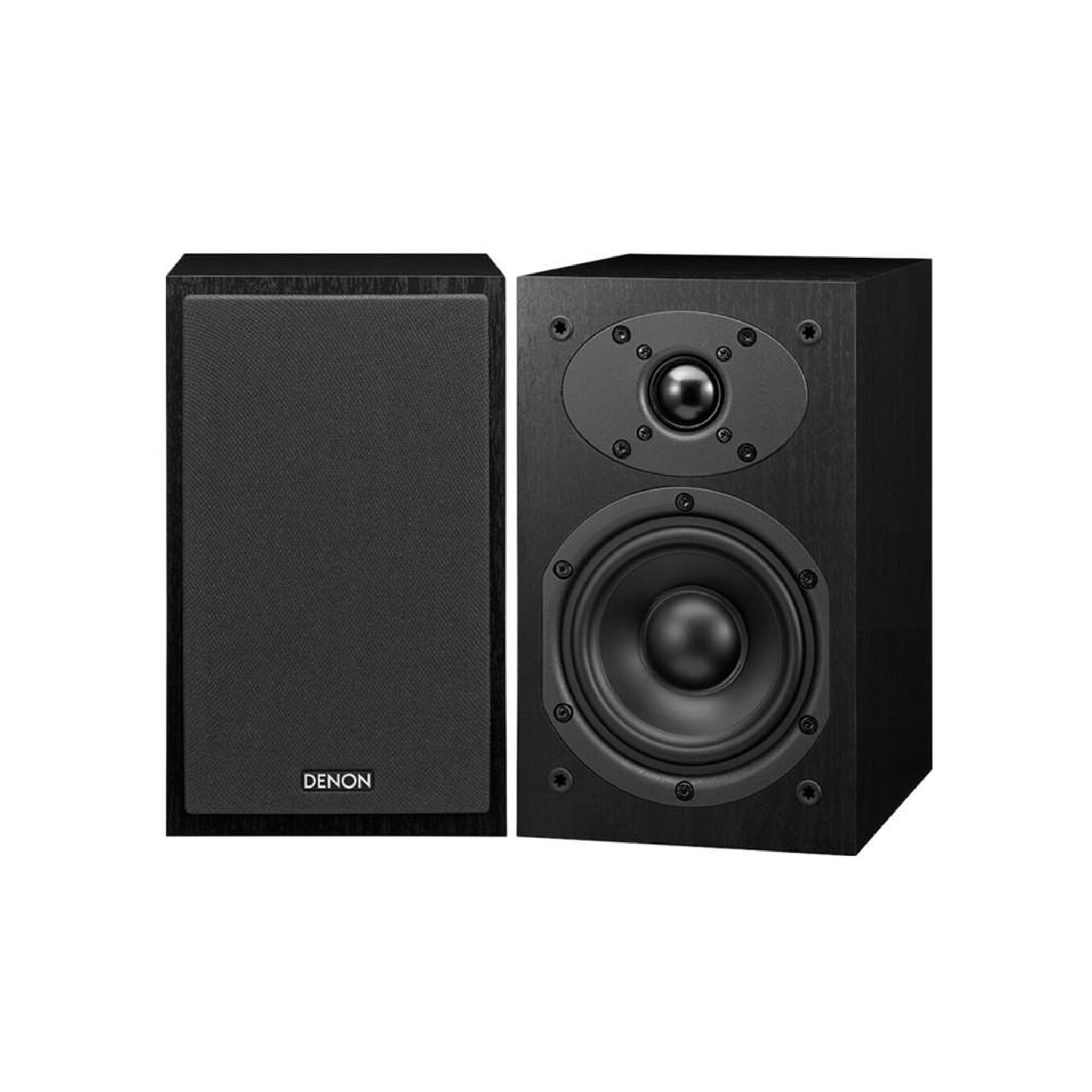 Voir la diapositive 3 : Denon Micro hi-fi avec lecteur CD, Bluetooth, DAB+ / FM et 60 W RMS, enceintes 2 voies, noir