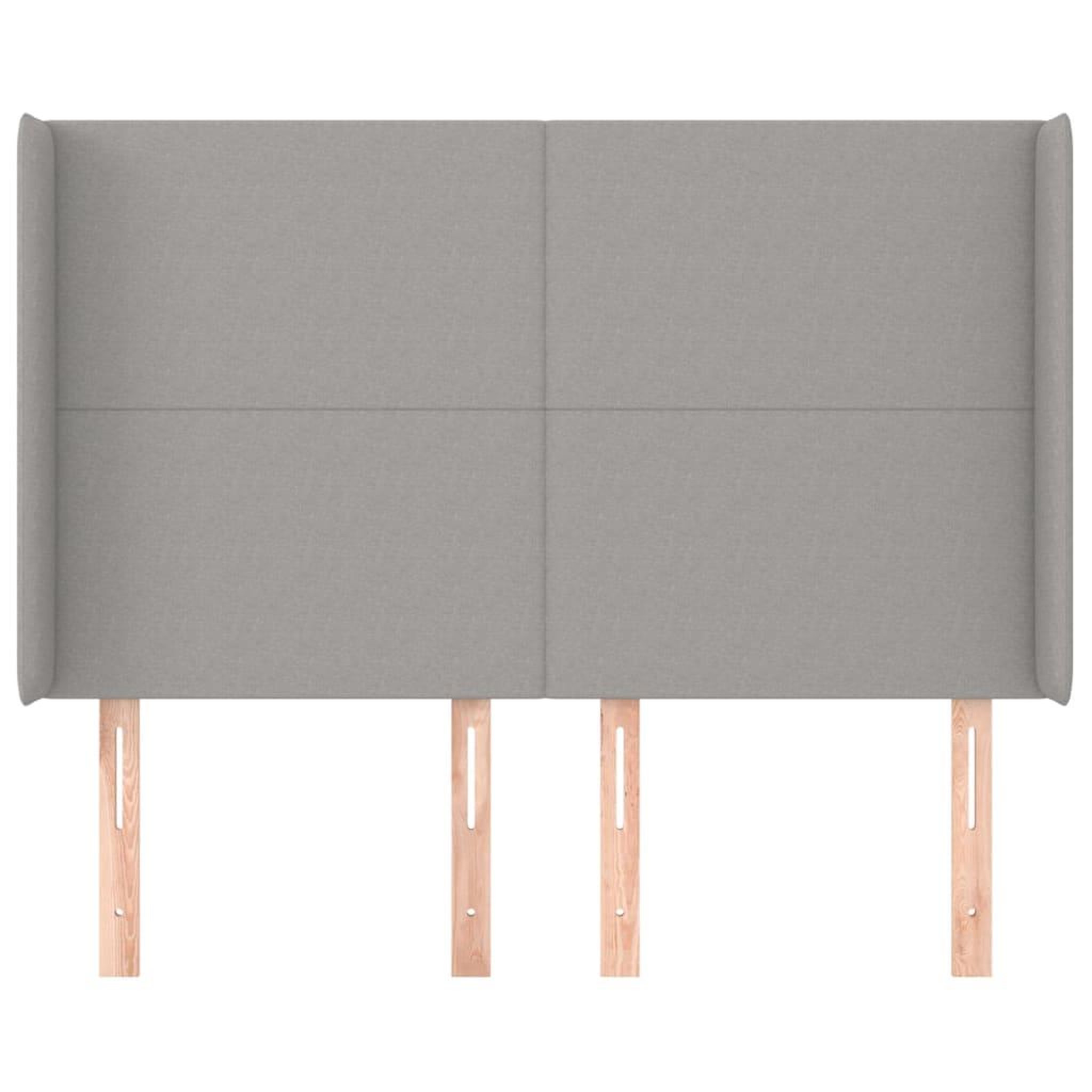 Voir la diapositive 3 : VIDAXL Tete de lit avec oreilles Gris clair 147x16x118/128 cm Tissu