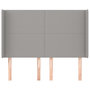 Voir la diapositive 3 : VIDAXL Tete de lit avec oreilles Gris clair 147x16x118/128 cm Tissu