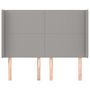 Voir la diapositive 3 : VIDAXL Tete de lit avec oreilles Gris clair 147x16x118/128 cm Tissu
