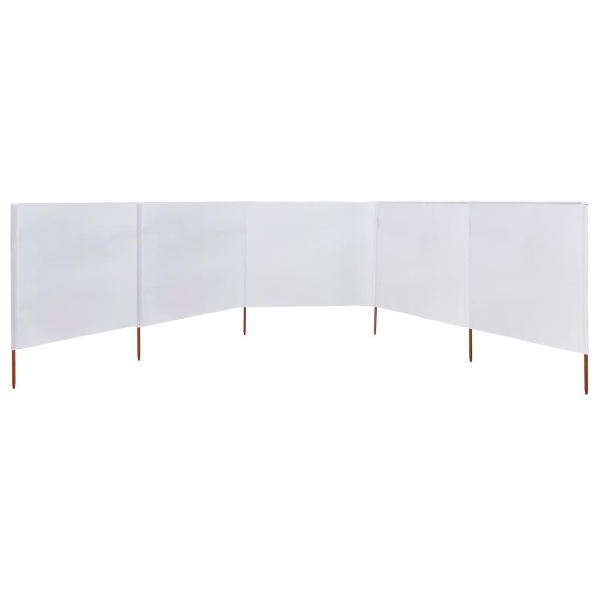 Voir la diapositive 3 : VIDAXL Paravent 5 panneaux Tissu 600 x 160 cm Blanc sable