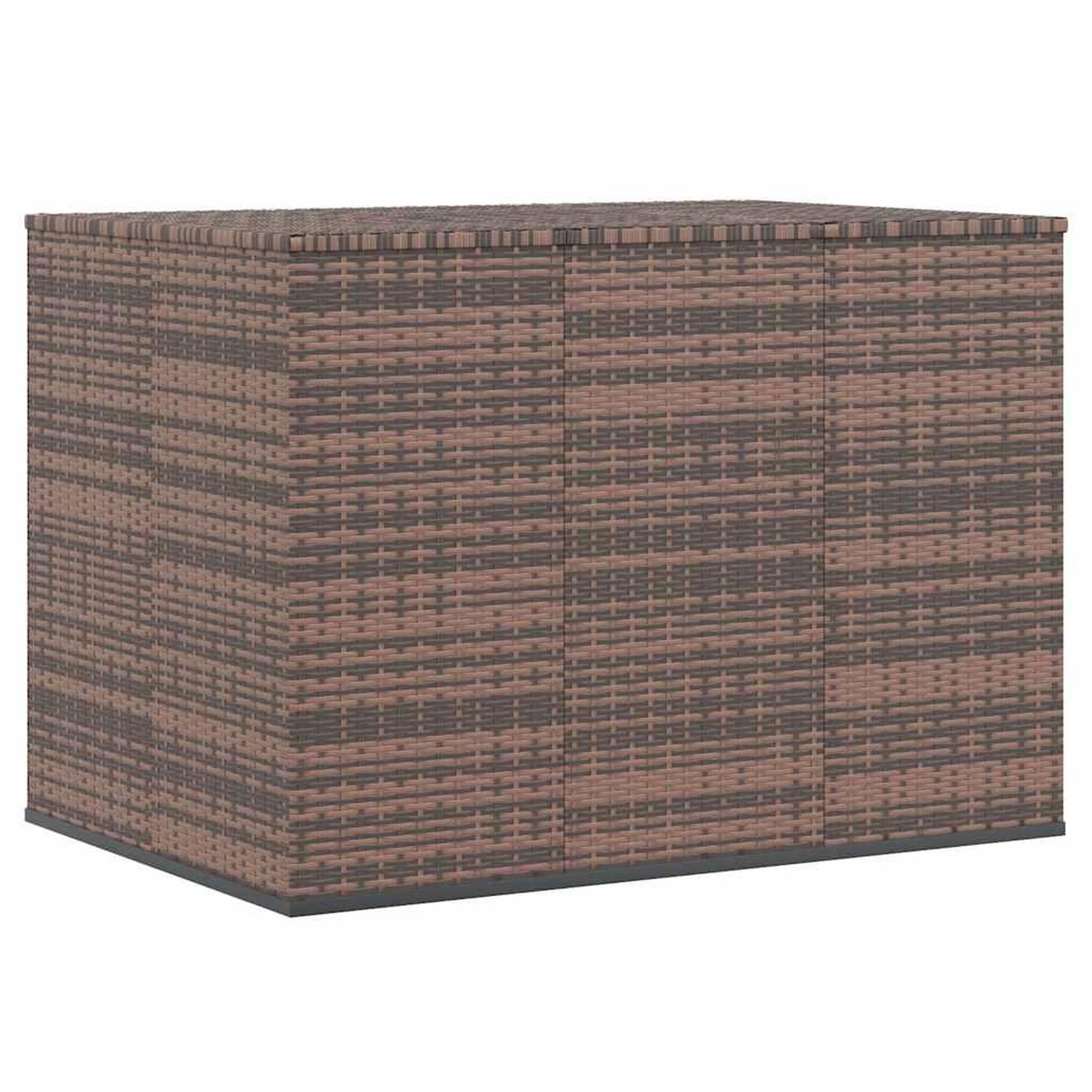 Voir la diapositive 2 : VIDAXL Boîte a coussins de jardin Resine tressee 145x100x103 cm Marron