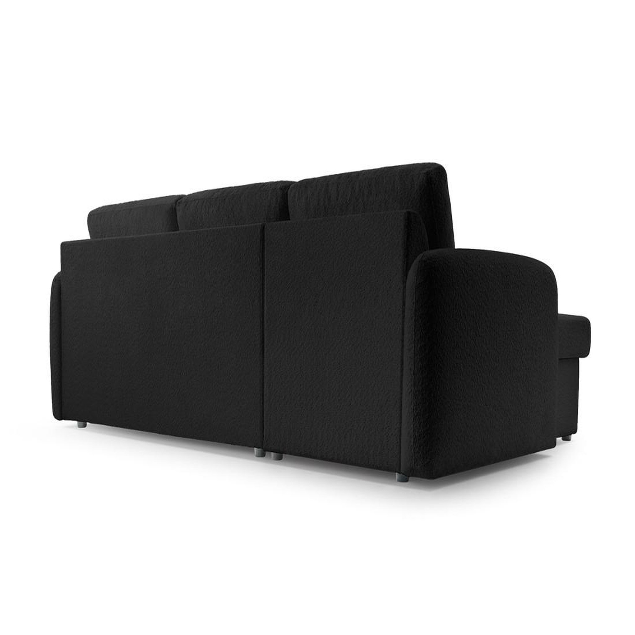 Voir la diapositive 6 : BEST MOBILIER Pocatello - canapé d'angle réversible 4 places - convertible avec coffre - en tissu bouclette
