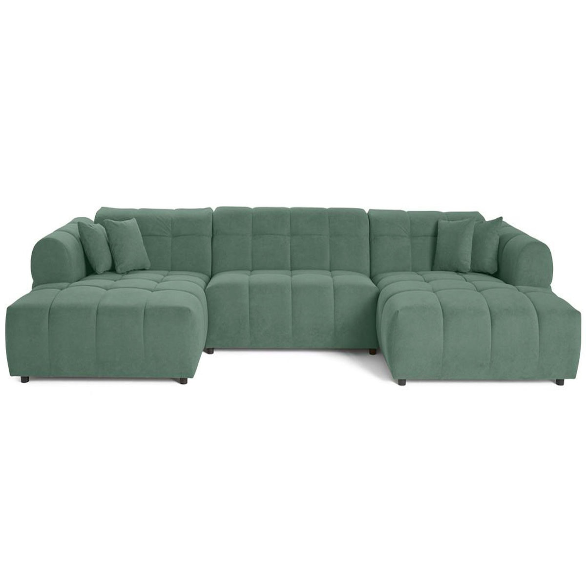 LISA DESIGN Ray - canapé panoramique en u 7 places en tissu texturé
