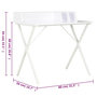 Voir la diapositive 6 : VIDAXL Bureau Blanc 80x50x84 cm