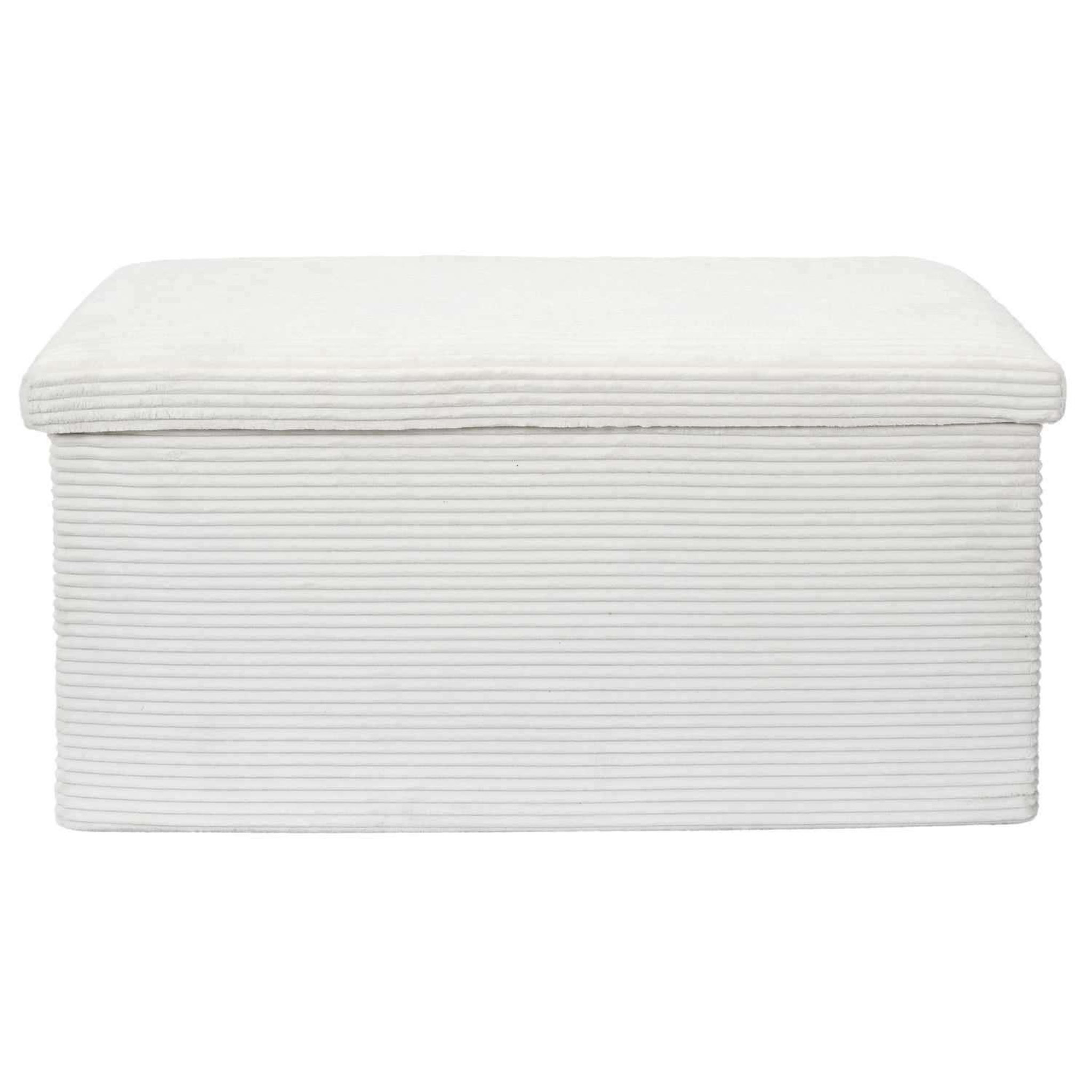 Voir la diapositive 4 : The Home Deco Factory Banc de rangement pliable effet côtelé DRAMMEN