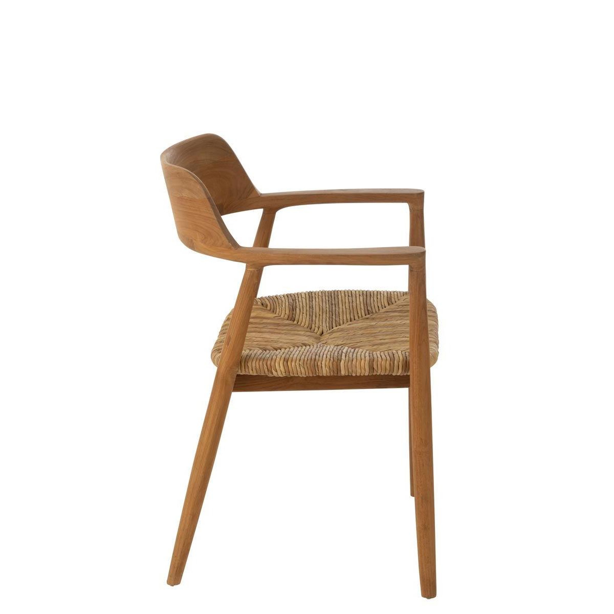 Voir la diapositive 3 : J-LINE Chaise en teck  hiro  77cm naturel