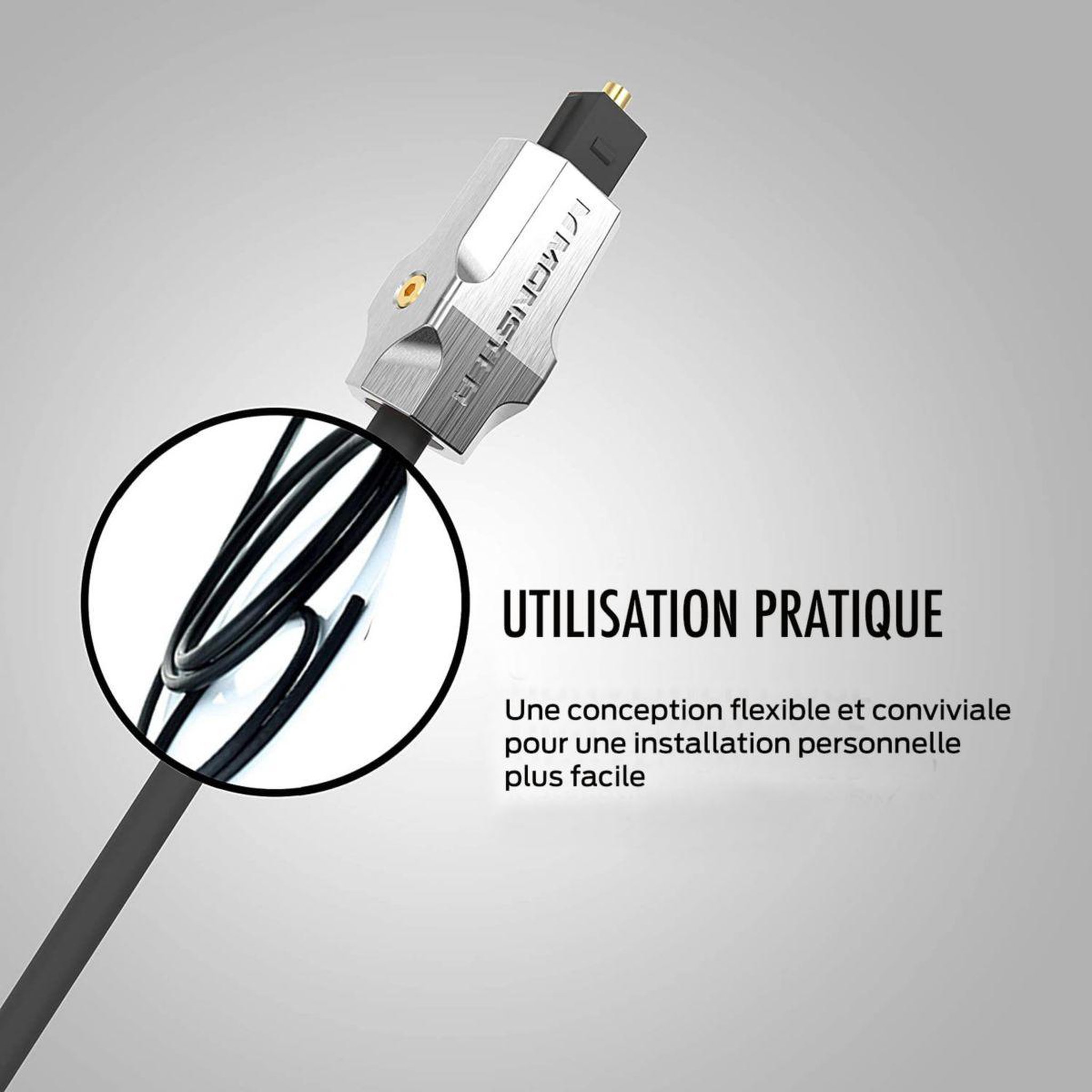 Voir la diapositive 5 : Monster Cable Câble fibre optique 2.0/22.5 GBPS 3M M1000 UHD