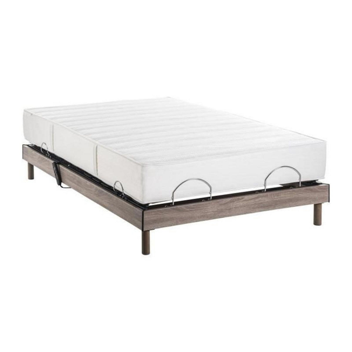 DEKO DREAM DEKO DREAM Ensemble matelas roulé+sommier relaxation électrique ERGO 6 Physiomax - 140x200 cm - Matelas ressorts ensachés