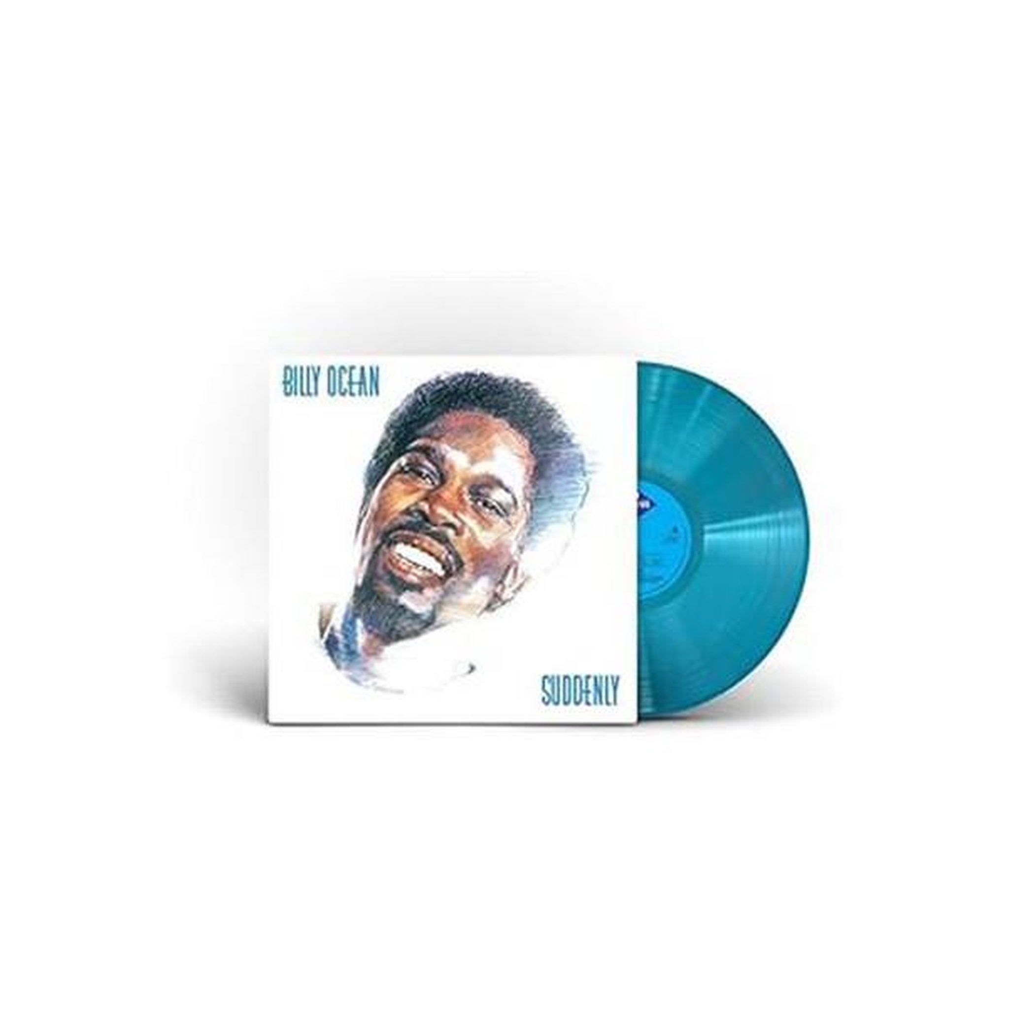 SONY Album vinyle billy ocean suddenly en vinyle bleu, pochette carrée illustrée