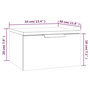 Voir la diapositive 6 : VIDAXL Tables de chevet murales 2 pcs Chene sonoma 34x30x20 cm