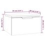 Voir la diapositive 6 : VIDAXL Tables de chevet murales 2 pcs Chene sonoma 34x30x20 cm