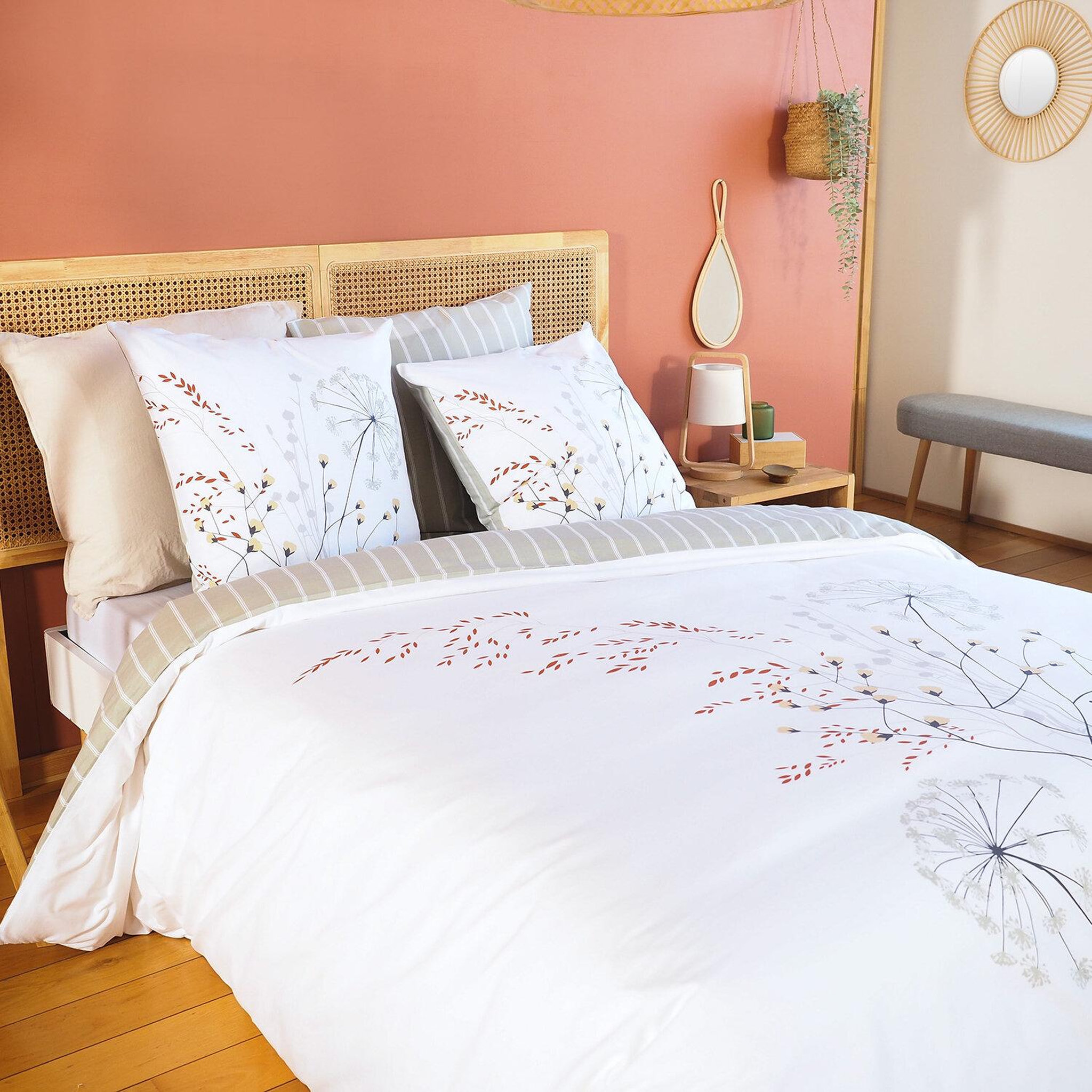 Voir la diapositive 5 : Home collection Parure de couette 3pcs 240x220cm better coton soliflore