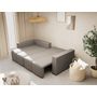 Voir la diapositive 3 : BEST MOBILIER Daryl - canapé d'angle réversible 4 places convertible avec coffre en tissu texturé