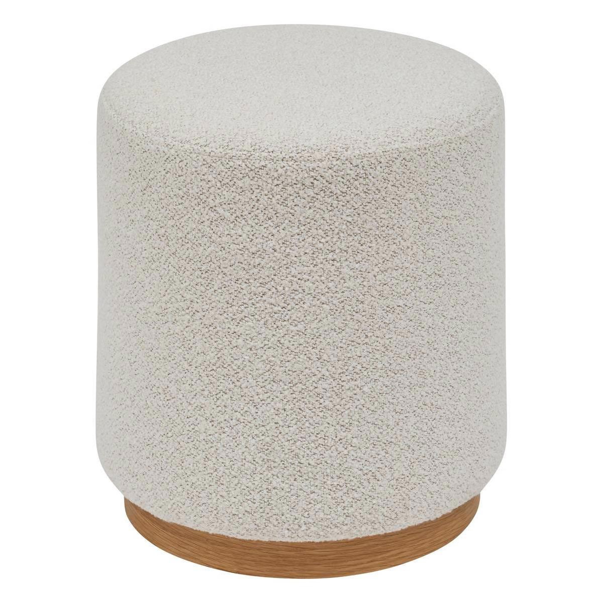 ATMOSPHERA Pouf rond  nesky  45cm blanc