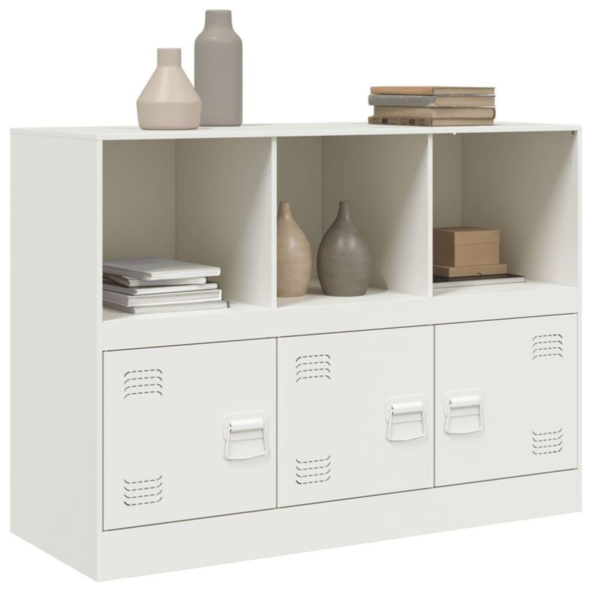 VIDAXL Buffet blanc 99x39x73 cm acier
