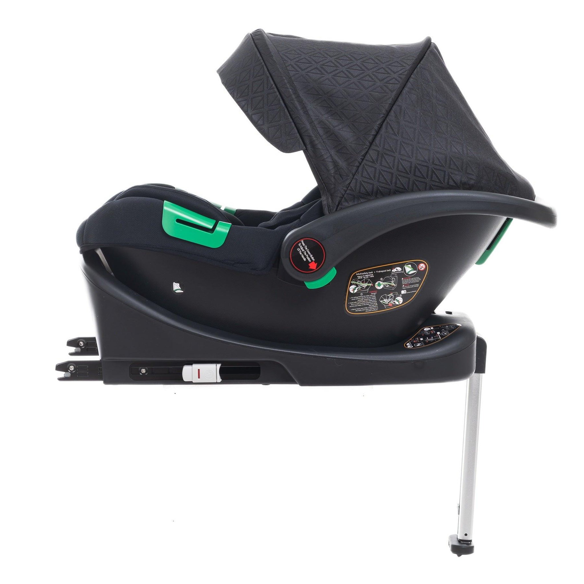 Voir la diapositive 4 : BEBELISSIMO Poussette combinée duo 2 en 1 - siège auto 0+ Lioni – dès la naissance – jusqu'à 22kg - noir - base ISOFIX - jambe de force