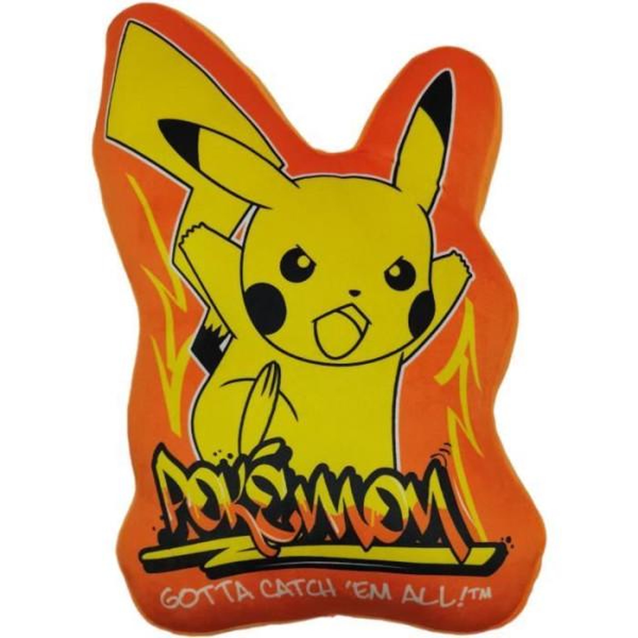Pokemon Coussin premium 3D en Velboa - POKEMON - Pikachu - 40 cm