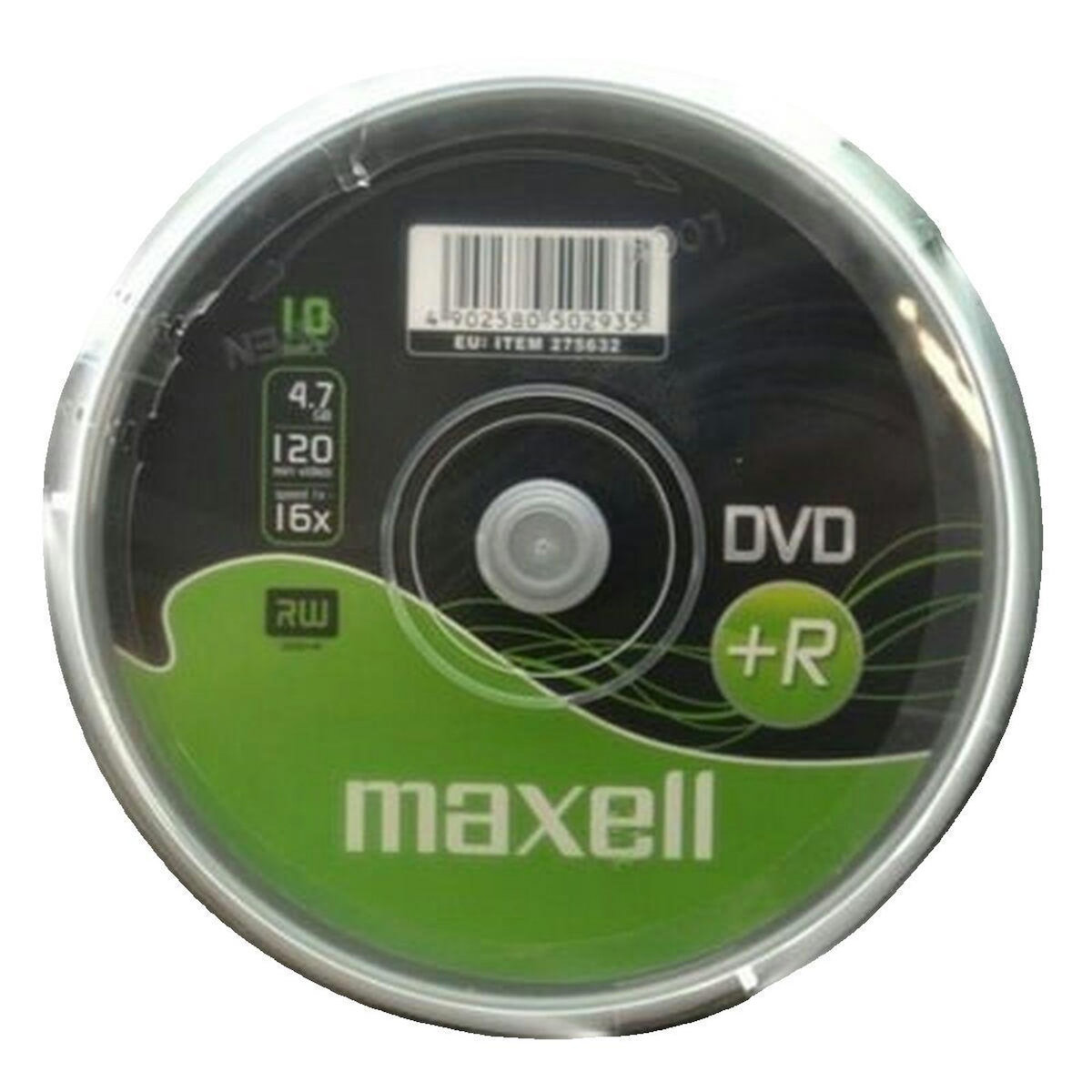 Maxell DVD+R Maxell 10 pièces 4,7 Go 16x