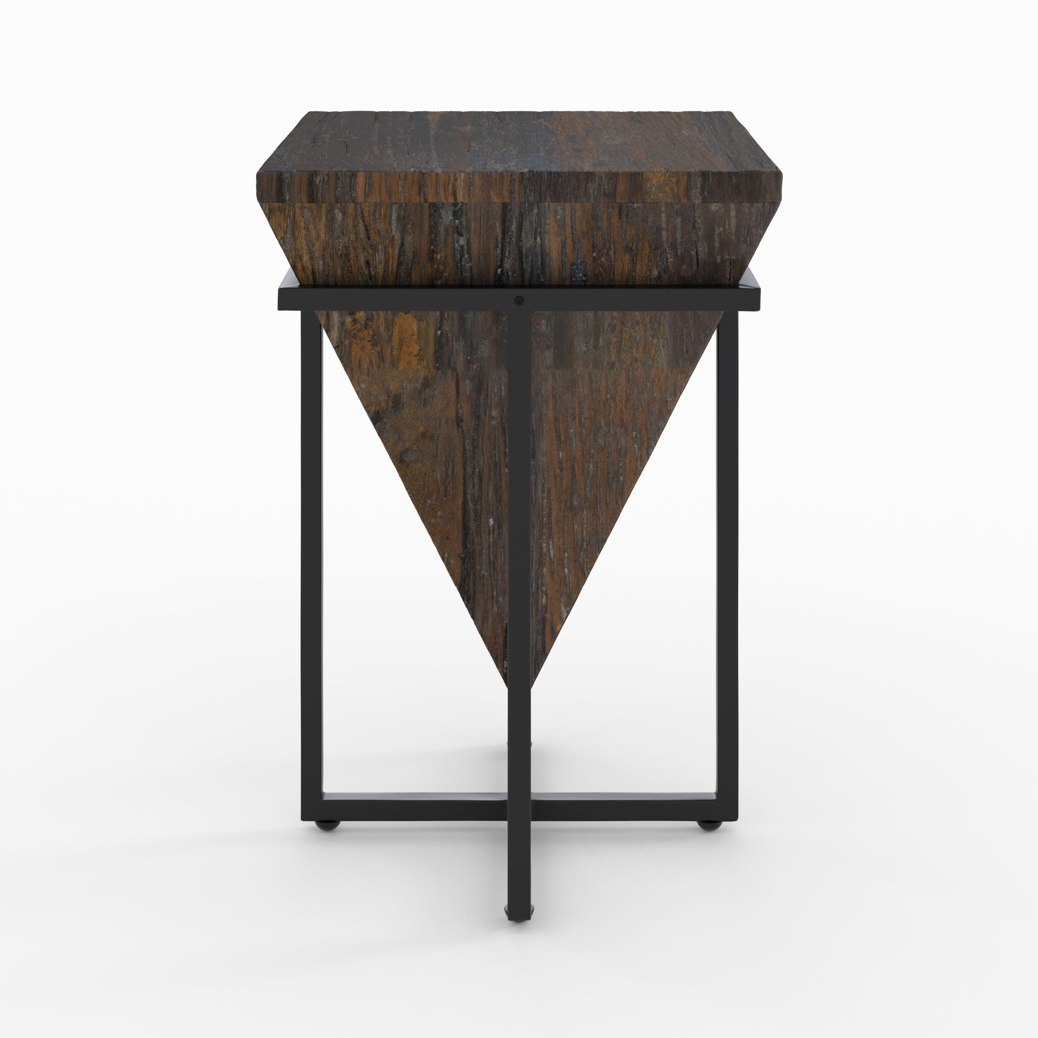 Voir la diapositive 5 : MAISON PAVANE Petite table d'appoint en bois et métal-shanghai