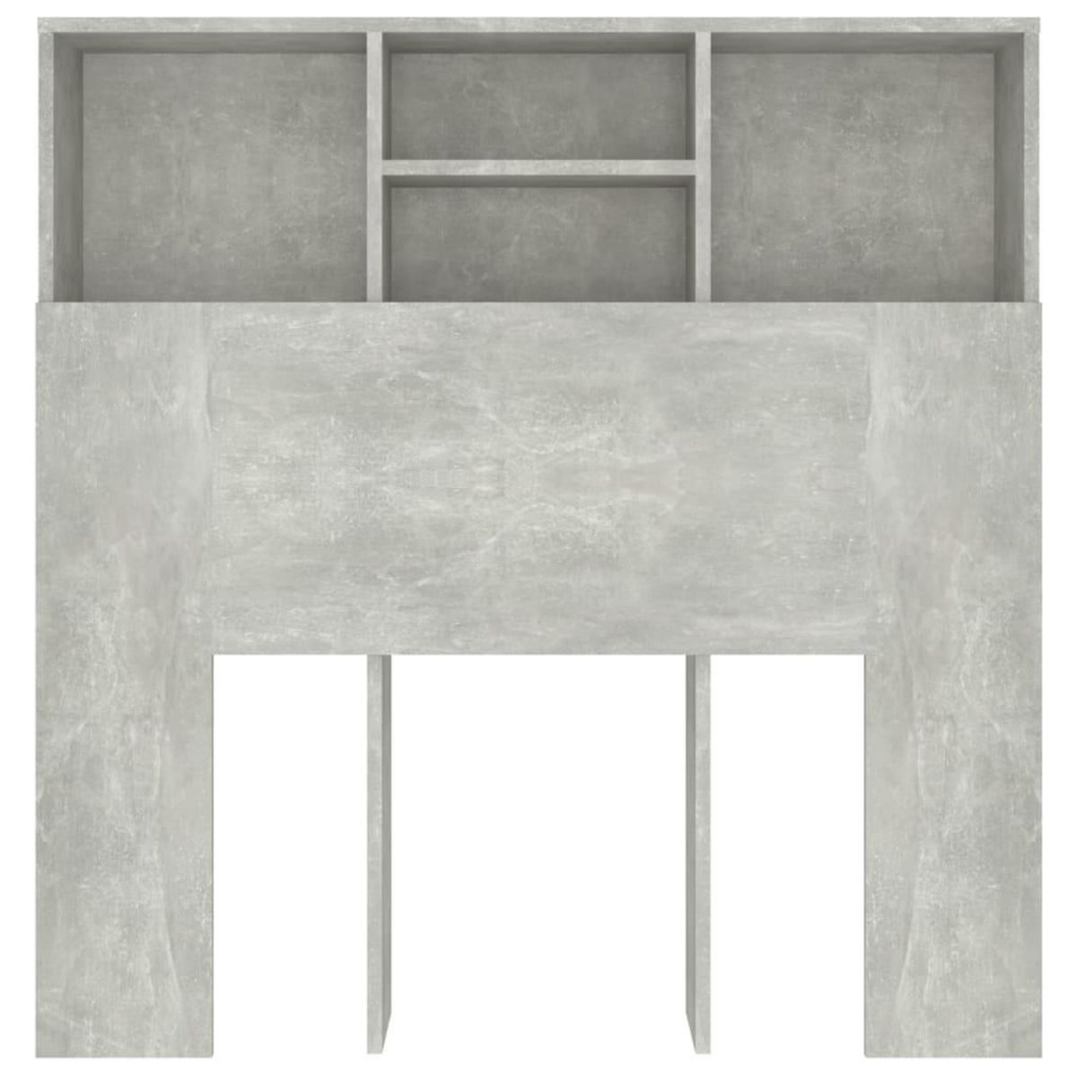 VIDAXL Armoire de tete de lit Gris beton 100x19x103,5 cm